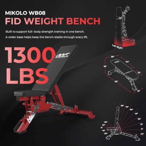 Image of Mikolo HR06 Power Cage with Aluminum Pulleys, 2000LB Power Rack with Independent Dual Pulley System, Multi-Function Home Gym Workout Machine for Cable Crossover