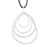 Coostuff Statement Necklace Women Choker Silver Pendant Long Necklaces for Women Jewelry