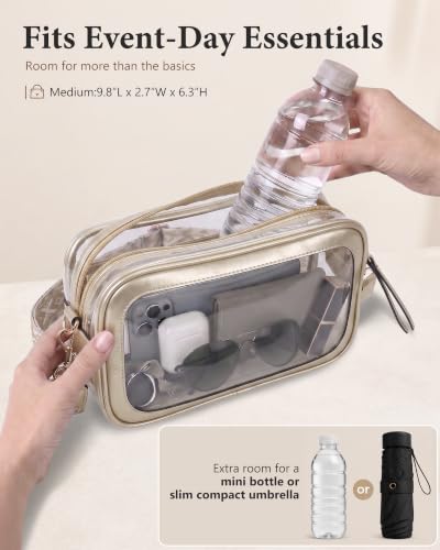 Image of Wuflyover Clear Bag for Stadium Events, Clear Crossbody Purse for Women