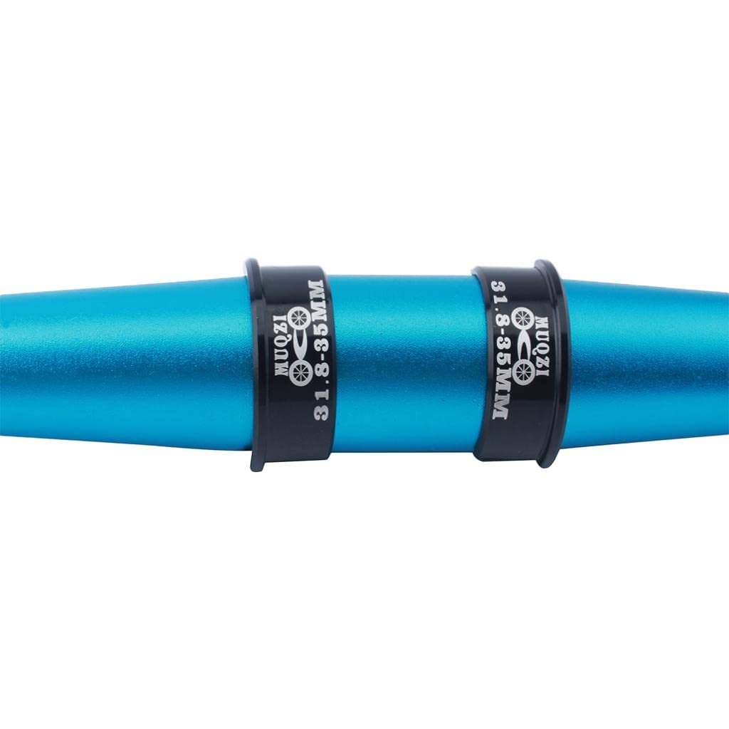 LoveinDIY 4Pcs 31.8mm to 35mm Bike Handlebar Alloy Shim Part Replacement Accessory - Black