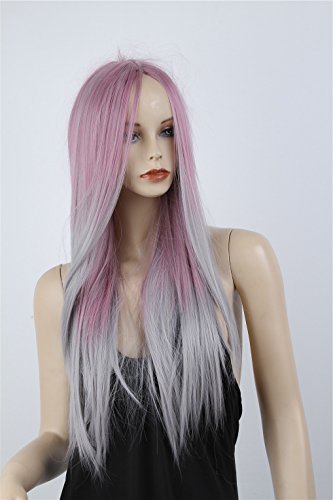 ATOZWIG New Women Heat Resistant Wig Sexy Fashion Long Straight Hair Full Wig Lolita Ombre Cosplay Wigs