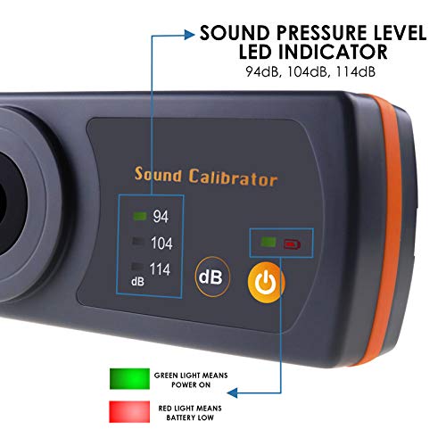 Calibrateur de décibels 94 dB 104 dB 114 dB acoustique multi-niveau