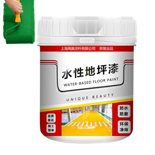 Pintura de cemento para hormigón al aire libre | 500 g de pintura de hormigón de secado rápido antideslizante, pintura de suelo de hormigón, revestimiento de piso de garaje para interiores, exteriores