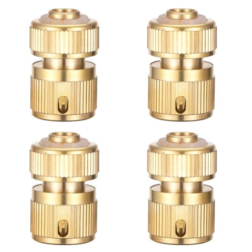 Zocipro 4Pcs 1/2 Adattatore in Ottone per Rubinetto, Connettore Rapido per Tubo da Giardino, Connettori per Tubi Flessibili, Adattatore per Rubinetto da Giardino Espandibile