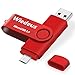 Price comparison product image 64GB Micro USB Flash Drive USB 3.0 Memory Stick, Wiedeus Dual Drive High Speed OTG Thumb Drives for Android Smartphones, Tablets and Computers (Red)
