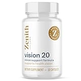 Zenith Labs Vision 20 Eye Vitamins - Lutein, Zeaxanthin, and Bilberry Extract - Supports Eye Strain, and Eye Health - Carotenoid Blend