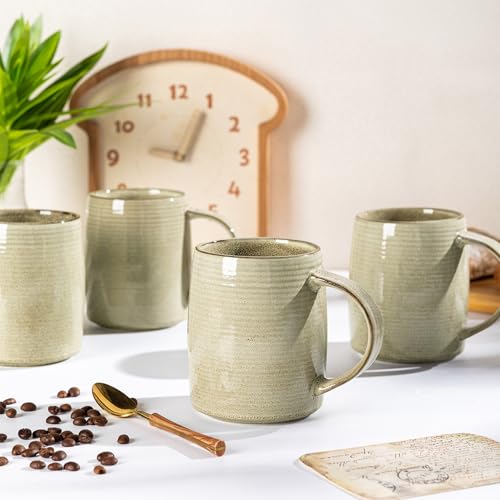 GBhome Large Coffee Mugs Set of 4, 18oz Handmade Ceramic Coffee Mugs Set with Gradient color for Latte/Tea/Beer/Hot Cocoa, Dishwasher & Microwave Safe, Cappuccino by GBhome - Used condition - Image 6