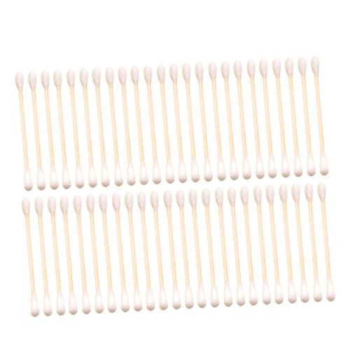 WRITWAA 300piezas Bastoncillos De Algodón Cosméticos Doble Cabeza Algodón Natural Para Doméstico y Viaje