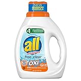 All all Liquid Laundry Detergent with OXI Stain Removers & Whiteners, Free Clear, 36 oz, 20 Loads, 36 fl oz