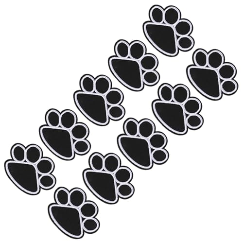 CALLARON 10 Parches Autoadhesivos en Forma de Pata de Perro para Ropa y Accesorios de Tela, Ideales para Mascotas y Manualidades