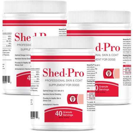 3PACK ShedPro Granules for Dogs (120 Servings)