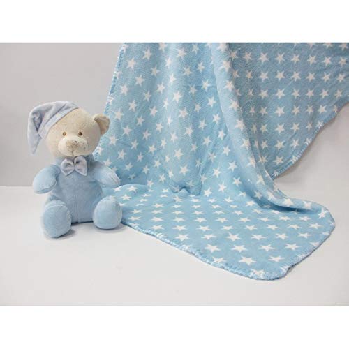 Duffi Baby Bedruckte und Plüschdecke, 90 x 75 cm, Blau Master Baby Home, S.L. 4075-12 Cover