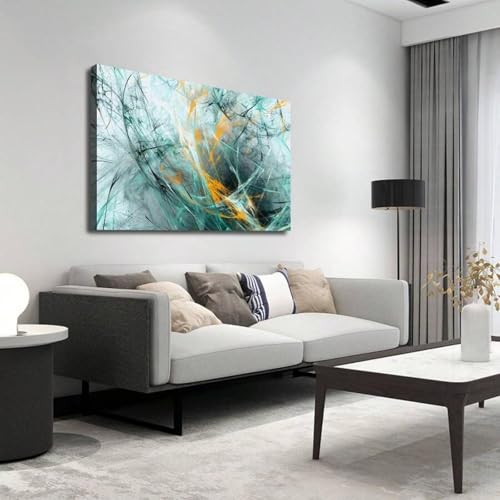 Tableau abstrait marbre vert XINBAO habillage grand mur vide - 2