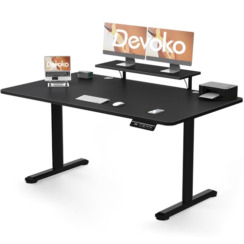 Devoko 160 70cm Escritorio Eléctrico De Altura Ajustable, Con Soporte De Monitor, Escritorio De Ordenador, Con 2 Funciones De Memoria De Altura, Para Dormitorio, Estudio, Oficina Devoko 160 70cm Escritorio Eléctrico De Altura Ajustable, Con Soporte De Monitor, Escritorio De Ordenador, Con 2 Funciones De Memoria De Altura, Para Dormitorio, Estudio, Oficina