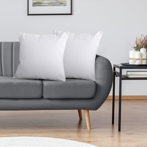 Utopia Bedding Cuscini, Imbottitura per Cuscini, Tessuto Misto Cotone Cuscini Divano, Cuscino Interno (2, Bianco, 60x60 cm) - Immagine 5