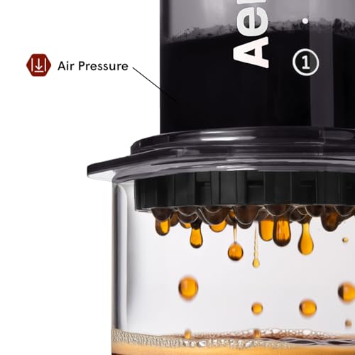 Image of AeroPress Clear Black Coffee Press, French Press, Pour-Over & Espresso Style