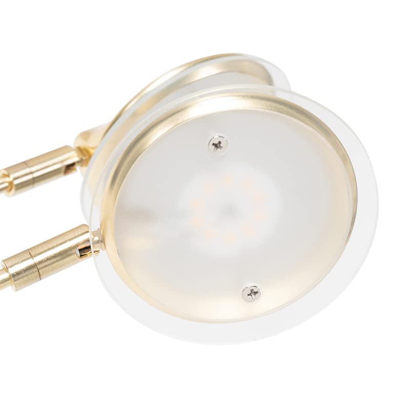 QAZQA sixties - LED Dimmable Lampadaire Design variateur inclus - 5 lumière - H 1810 mm - Doré/Laiton - Design - Éclairage intérieur - Salon I Chambre I Cuisine I Salle à manger