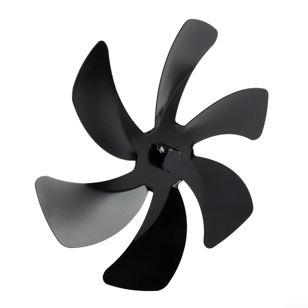 Aspas de Ventilador de plástico de Repuesto, Reemplazo de aleación Aluminio con Ventilador Estufa Calor 6 aspas, Multicolor(Red)
