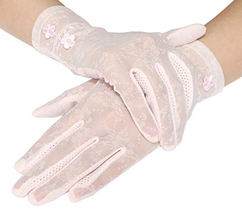 Biruil Fascinators Hat Flower Mesh Feathers Headband Clip Tea Party Derby Cocktail Wedding Kentucky Headwear (A Beige + Gloves) #TOP2