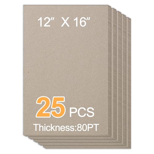 Chipboard Sheets (12 Inch x 16 Inch, Pack, 25)