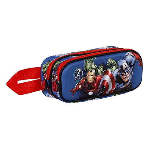 Marvel Avengers Energy-Astuccio 3D Doppio, Blu, 22...