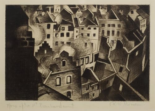Images artistiques Nevinson Ypres après le bombardement pour habiller un grand mur vide 60x90