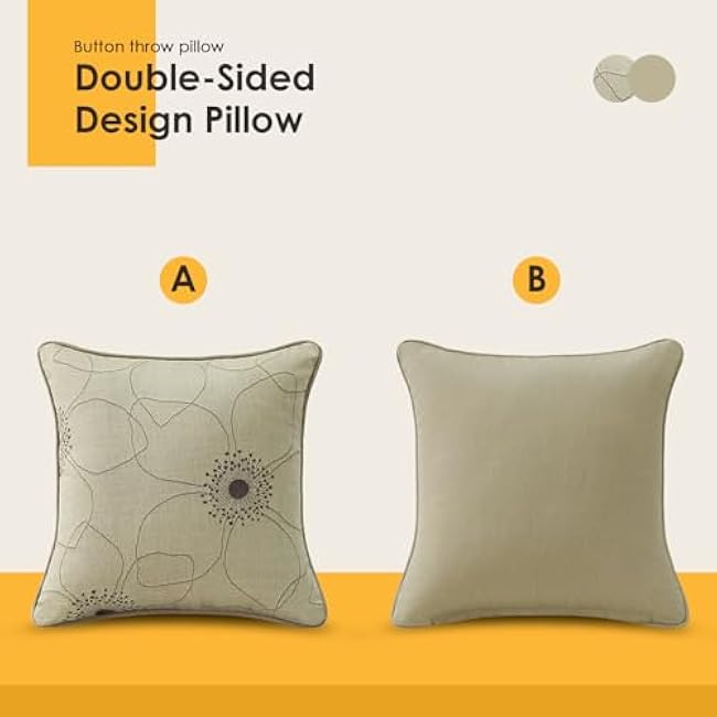 Outdoor Sunbrella Decorative Pillows Pack of 4, 18 x 18 Outdoor Pillow Set for Couch Bed Throw Patio Sofa, Allure Dusk