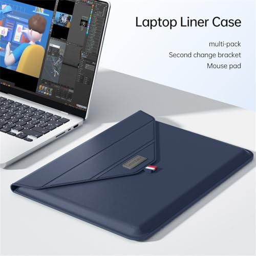 Funda de piel para MacBook Pro 13 A2159 marrón con soporte elegante 2