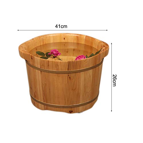 Cubeta de madera para spa de pies para masaje familiar miniatura 2