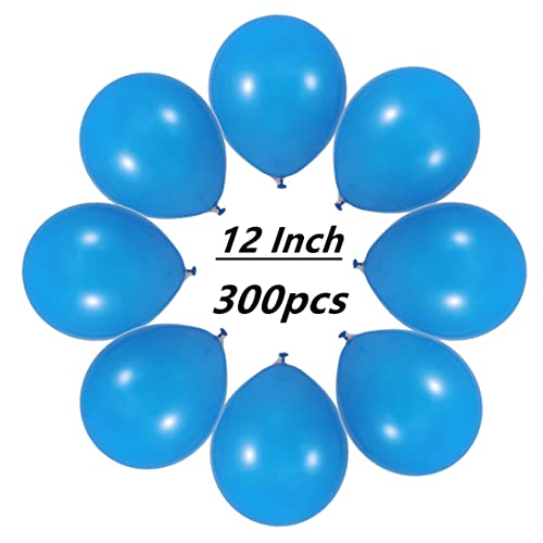 Image of 300 Pack Blue Balloons 12 inch Blue Latex Party Balloon Bulk for Various Party Events Decorations