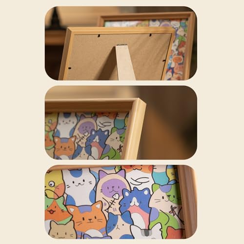 Gatos de madera: figuras de animales coleccionables para decoración 7