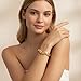 MIJENITI Gold Bangle Bracelets for Women Trendy Dainty Chunky Bracelets Cuff Statement Bracelet Fashion Gold Jewelry for Her