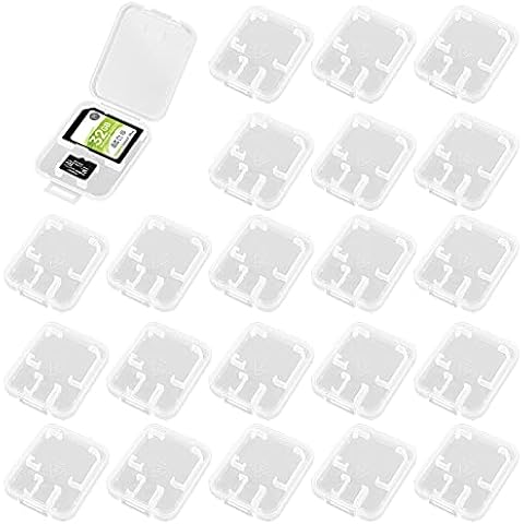 Transparent SD Karten Etui 30Pc Speicherkarte Schutzbox SD Karten Tasche Hülle Kunsstoff SD Karten Aufbewachrungsbox Speicherkarten Schutzhülle für SD MMC MicroSD CF Cover