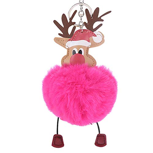 Preisvergleich Produktbild Vektenxi Niedlichen Flauschigen Rentier Form Schlüsselanhänger Schlüsselanhänger Frauen Handtasche Tasche hängen Anhänger tragbar und nützlich
