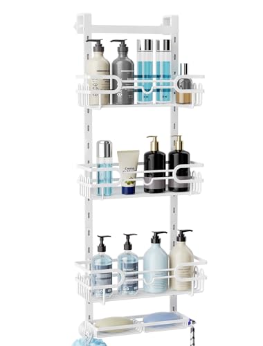 HapiRm Duschablage zum Hängen Weiß - Duschregal Hängend Einstellbar mit...