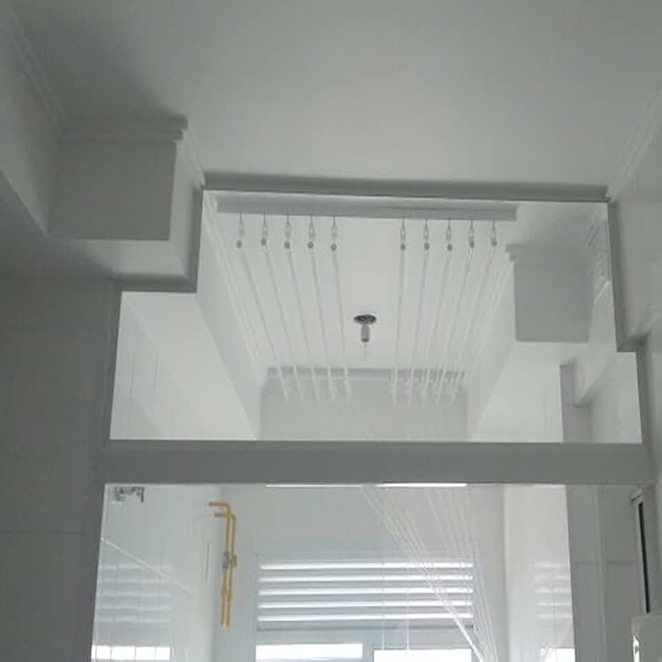 Varal Para Teto Com 8 Varetas Individuais De 1 Metro