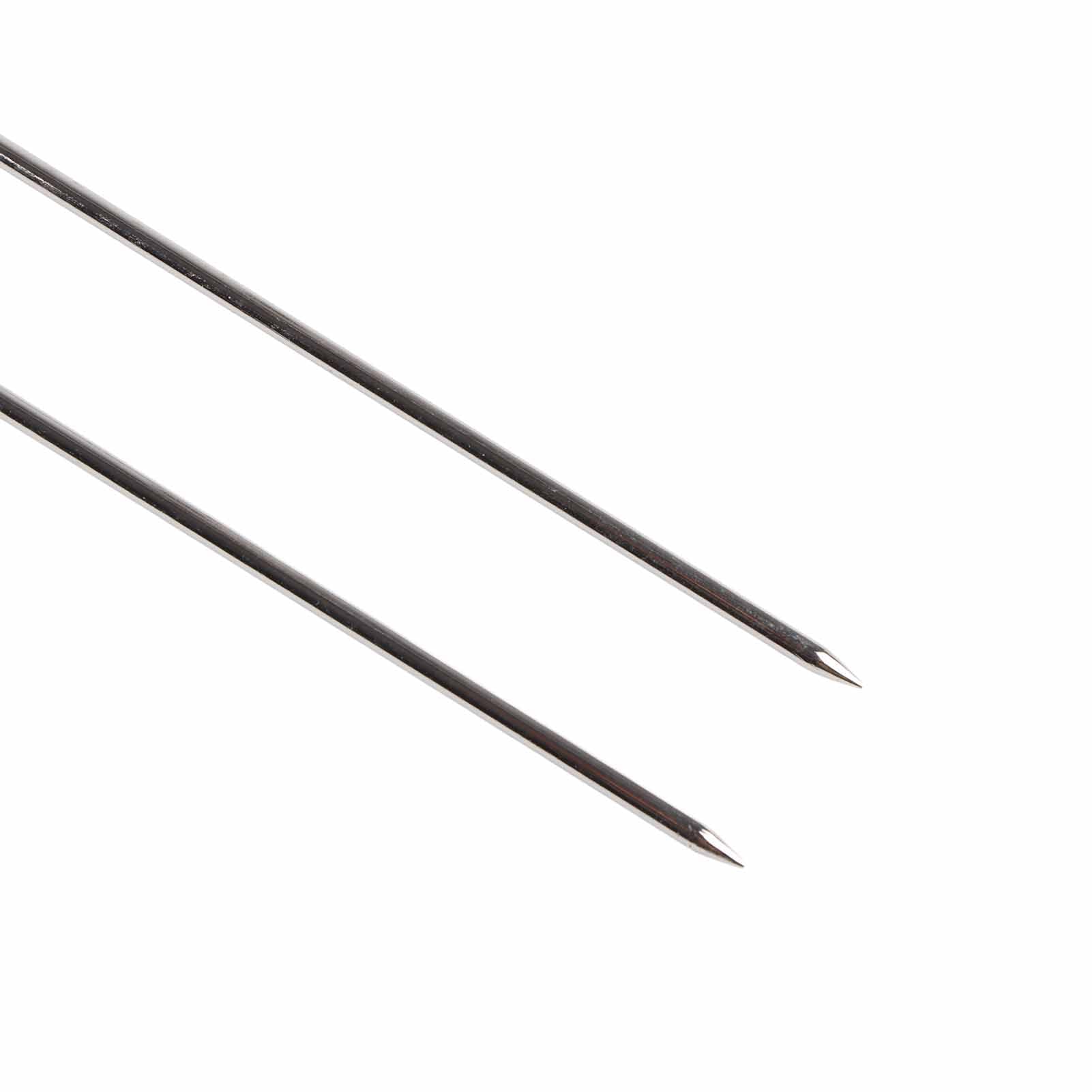 6 varillas para asar malvaviscos, brochetas ahumadas con cepillo para barbacoa, brochetas de acero inoxidable con mango de madera para parrilla, herramientas de cocina para barbacoa de grado alimentic