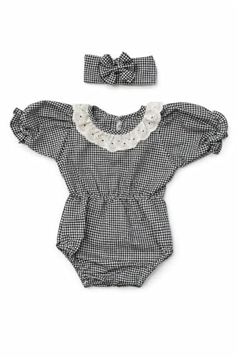 Image of The Root And Craft Newborn Baby Girl Photoshoot Dress - Romper & Head Band Clothing Set for Baby Girls |Adorable Photoshoot Prop|Rompers for New Born Baby(0-12 month)