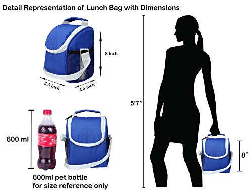 Image of Foonty Office Use Women Waterproof Lunch Bag /Tiffin Bag(Black,FFFLB8021B)