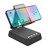  Enceinte portable avec support de téléphone, support de téléphone 2 en 1 et haut-parleurs, haut-parleur avec support de téléphone réglable, haut-parleur avec support de téléphone pour salon,
