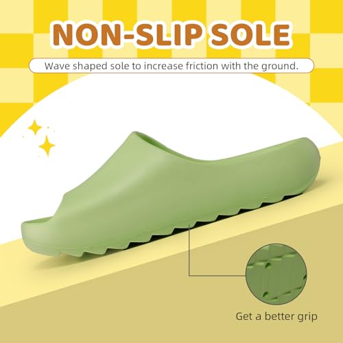 Image of Kids Cloud Slides for Boys & Girls, Super Soft & Comfy Beach Pool Slippers, Non-Slip Waterproof Shower Sandals for Toddlers & Kids