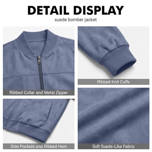 Mens Bomber Jacket Zip Up Business Casual Light Jackets with Pockets 2026 - image 5