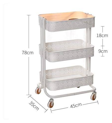 Carrito de bar con ruedas multiusos para almacenamiento en el hogar 4