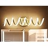 XH&XH LED-Spiegelleuchte Badezimmer, Badspiegelleuchten Waschtischleuchten IP44 Antifog-Spiegelleuchten Acryllampenschirm 20W 57CM Badezimmerbeleuchtung Schrankleuchte Einfache Installation Schmin