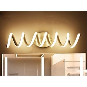 XH&XH LED-Spiegelleuchte Badezimmer, Badspiegelleuchten Waschtischleuchten IP44 Antifog-Spiegelleuchten Acryllampenschirm 20W 57CM Badezimmerbeleuchtung Schrankleuchte Einfache Installation Schmin
