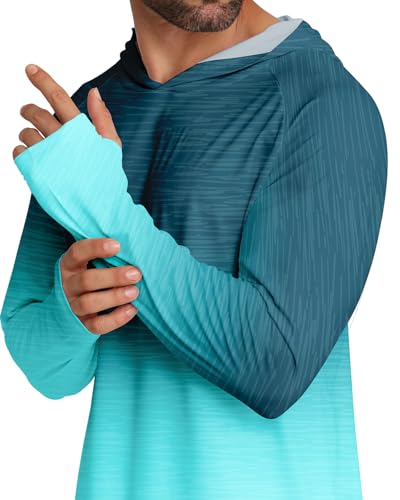 APTRO Men's UPF 50+ Sun Protection Long Sleeve Hoodie Shirts UV Outdoor Fishing Shirts SPF Rash Guard Shirts for Men2