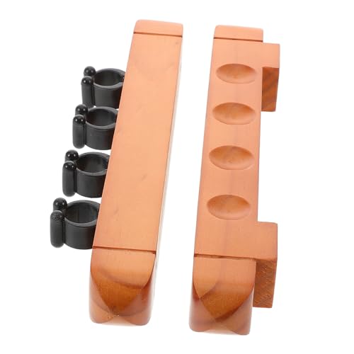 OSOLADY 2Pcs Wall Mounted Pool Rack Wooden Holder with Design for and Display Durable Billiard Accessories for Home Decor and Organization