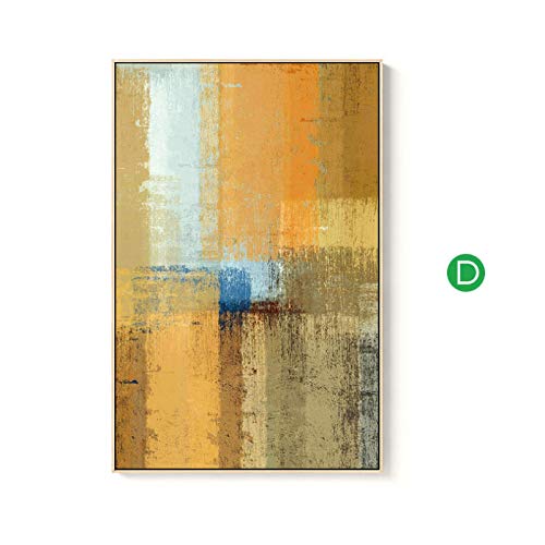 Affiche murale art abstrait sur toile premium jaune moderne 50x70cm - 2
