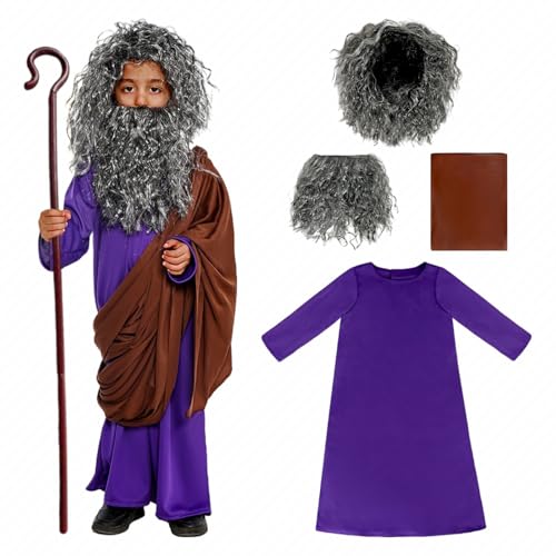Genérico Disfraz Pastor Niño, Traje Pastorcillo, Disfraces para Navidad, Carnaval y Halloween