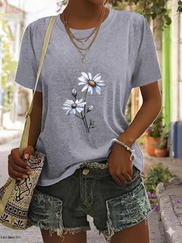 Image of Jawdrobe Cotton Blend Oversized Fit Half Sleeve Printed Round Neck T-Shirt for Women